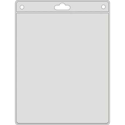 Card holder PVC pocket 150x109mm (175x115 outer dimension) A6, vertical, with hanging loop