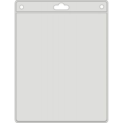 Card holder PVC pocket 150x109mm (175x115 outer dimension) A6, vertical, with hanging loop