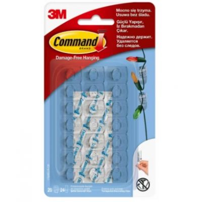 Mounting hook Command 17026 decorative mini transparent 20pcs in a unit