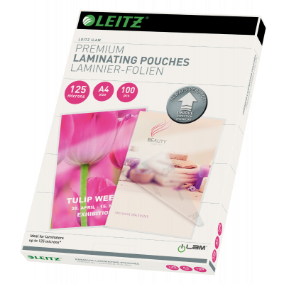 Lamineerimiskile A4 125mic, 100 A4 kile pakis Esselte Leitz iLam Laminating Pouches With UDT Code