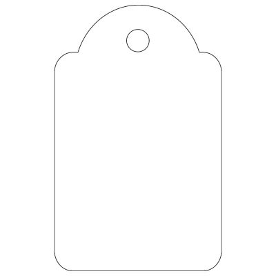 Price tags for hand writing with string, white, 22x35 mm, 100 pcs/pk