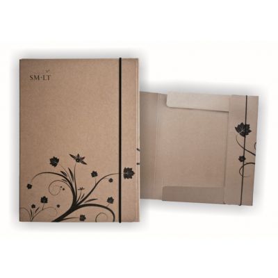 Cardboard folder with rubber A4, gray, SMLT