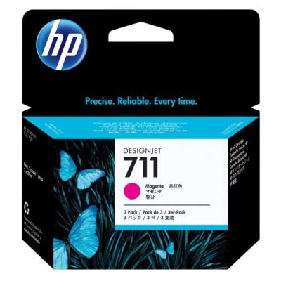 HP 711 - 3-pack - 29 ml - magenta - ink - for DesignJet T100, T120, T120 ePrinter, T125, T130, T520, T520 ePrinter, T525, T530