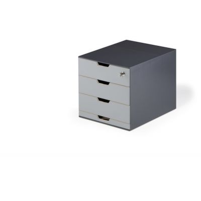 Coffee Point Box Durable-3385, 290x292x356mm, 3 drawers (1 lockable), tray drawer. with drawer insert and accessory tray