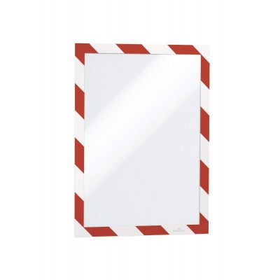 Infoframe DURAFRAME SECURITY A4 self-adhesive, red/white, 2 pcs, Durable