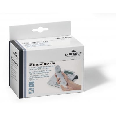 Puhastuslapid telefonile Durable Telephone Clean wipes, 50tk pakis (antibakteriaalne)