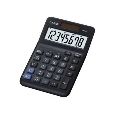 Lauakalkulaator Casio MS-8F - 8 numbriline suur ekraan, tava- ja päikesepatarei, 147x103x29mm, tax, Casio loogika