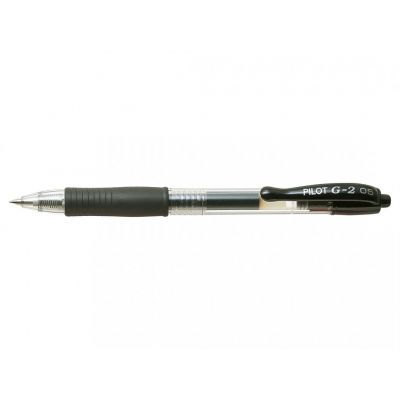 Gel pen Pilot G2 black 0.5/ line 0.25mm, indelible according to ISO27668-2