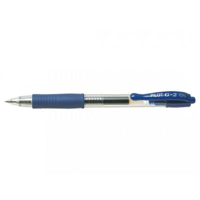 Gel pen Pilot G2 blue 0.5/ line 0.25mm, indelible according to ISO27668-2