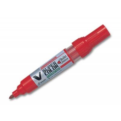 Marker Pilot V Super Color PERMANENT 1.4-1.8 mm round tip, red, BeGreen 92%