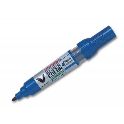 Marker Pilot V Super Color PERMANENT 1.4-1.8 mm round tip, blue, BeGreen 92%
