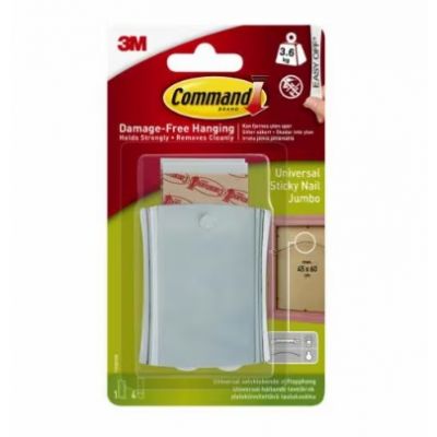 Picture hanging hook Command 17048 + mounting strips / 1 hook + 4S Large strip 3,6kg