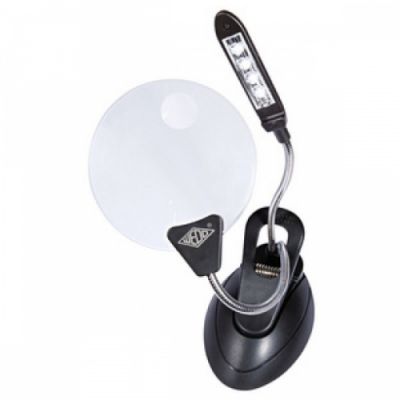 Desk magnifier with LED