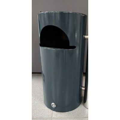 Trash can G 20 L, without inner box, openable at the bottom and lockable / painted