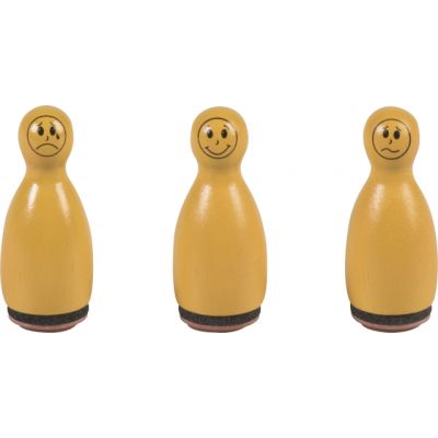 Tempel -Nägu oranz, 1,2cm, 3 erinevat nägu pakis, Heyda