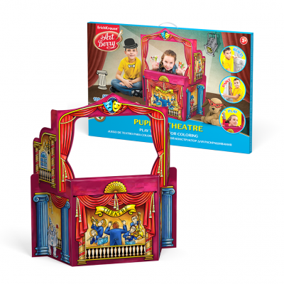 Cardboard playhouse 1200x1080x390 mm for painting Puppet Theater / Theater Erich Krause