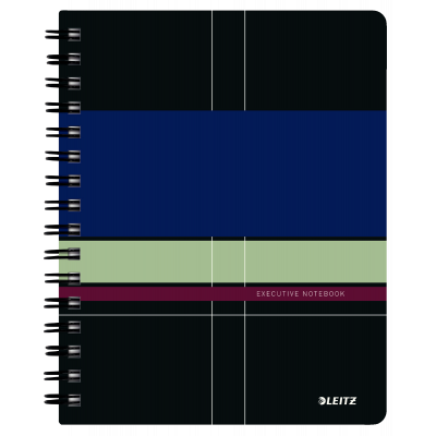 Notebook Leitz Executive A5 Squared, wirebound with PP cover