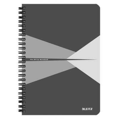 Notebook Leitz Office A5 Squared, wirebound with PP cover