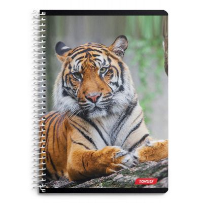 Folder A4 Target Animals, spiral binding, 70 sheets, 70g, square 5x5