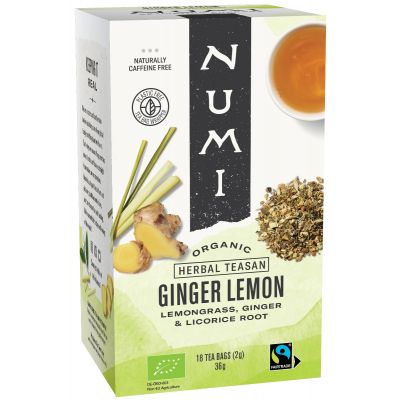Roheline kofeiinivaba tee ÖKO Numi  Ginger Lemon  2g*16  tk/pk