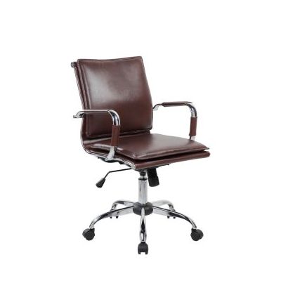 Töötool ULTRA madal seljatugi 27508 max100kg/ tumepruun kunstnahk+kroom. konstr. KAUPLUSE NÄIDIS