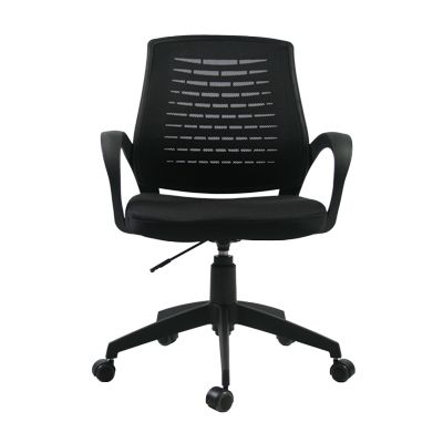Office chair with BRESCIA armrests, backrest 2770, seat K46-56cm / max 90kg / black + black footrest