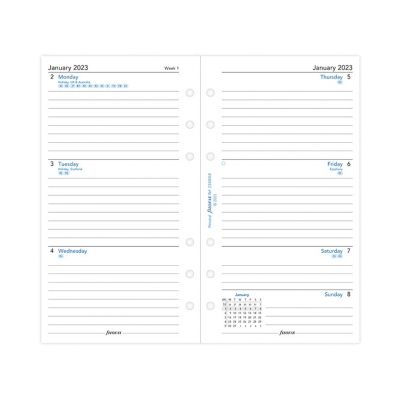 Week On Two Pages Lined Diary - Personal English Filofax