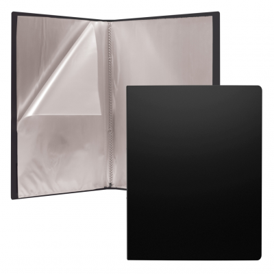 Display book  ErichKrause® Matt Classic, 10 pockets, A4, black (4 pcs in a bag)