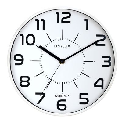 UNILUX POP CLOCK QUARTZ SYSTEM, WHITE