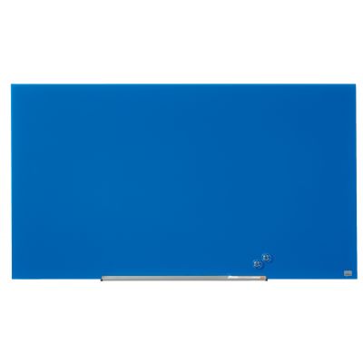 Klaastahvel NOBO Impression Pro Widescreen Glass Blue 57"1260x710mm sinine, kaasas marker, 2 klaastahvlimagnetit