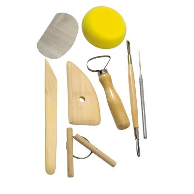 Clay molding tools, 8 parts