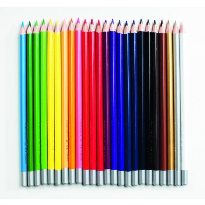 Pencils Lekolar, triangular, 24 colors