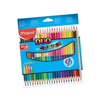 Värvipliiats ColorPeps Duo 24tk.=48tk., Maped