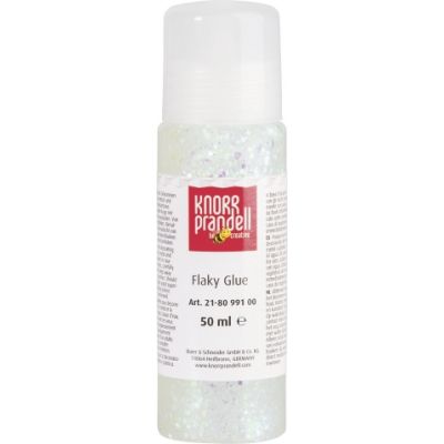 Glitter liim 50ml, helbeline, valge, Knorr-Prandell