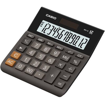 Desktop Calculator Casio MH-12 Black - 12-seater, standard and solar, Standard Logic