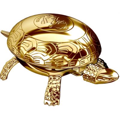 El Casco Paperweigt and bell ""Turtle"" M-700 gold G-N