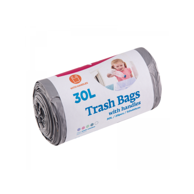Garbage bag McLean 30l with gray handles, 25pcs / roll