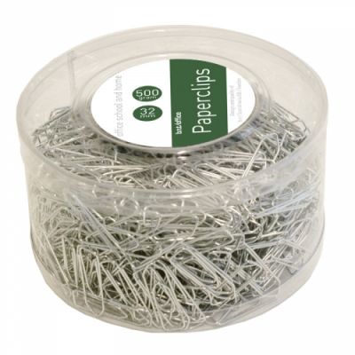 Paper clip 32mm, zinc in a 500 gram box, Office