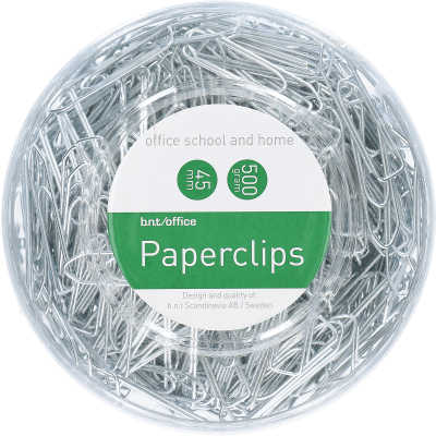 Paper clip 45mm, zinc in a 500 gram box, Office