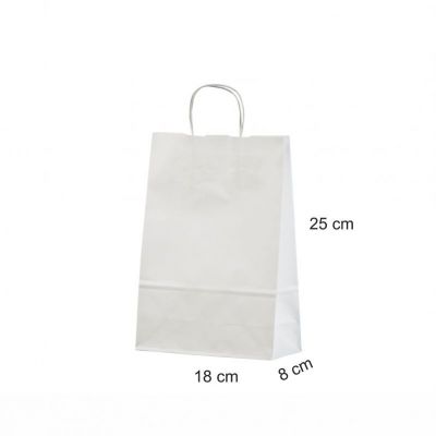Kinkekott nöörsangadega 18x8x25 valge (53SEALWHITE18)