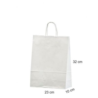 Gift bag with cord handles 23x10x32 white