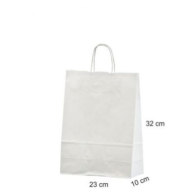 Kinkekott nöörsangadega 23x10x32 valge (53SEALWHITE23)
