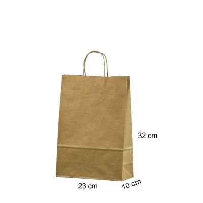 Gift bag with drawstrings 23x10x32 Eco, brown