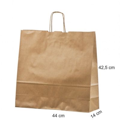 Gift bag with cord handles 44x14x42,5 eco, brown