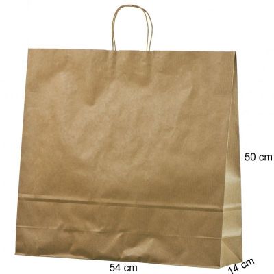 Gift bag with cord handles 54x14x50 eco, brown