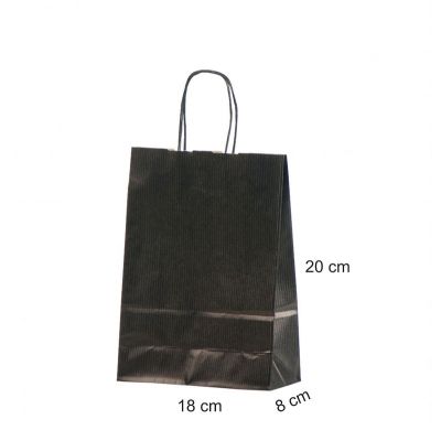 Gift bag with cord handles 18x8x25 black