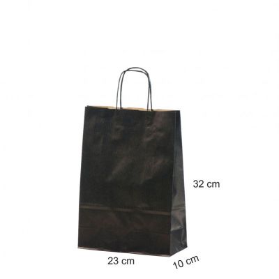 Gift bag with cord handles 23x10x32 black