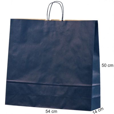 Gift bag with cord handles 54x14x50 dark blue