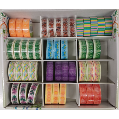 Adhesive tape INFO Creative Tape Spring & Summer, 15mmx10m, 12 designs