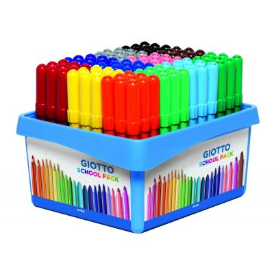 Felt-tip pens Giotto Maxi, 12 colors x 9 pcs, washable